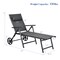 Costway Patio Lounge Chair W/ Wheels Neck Pillow Aluminum Frame Adjustable